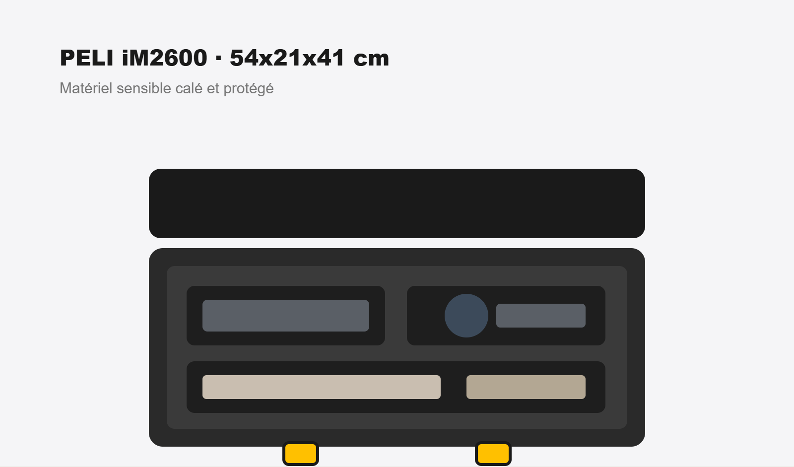 mallette im2600 ouverte materiel