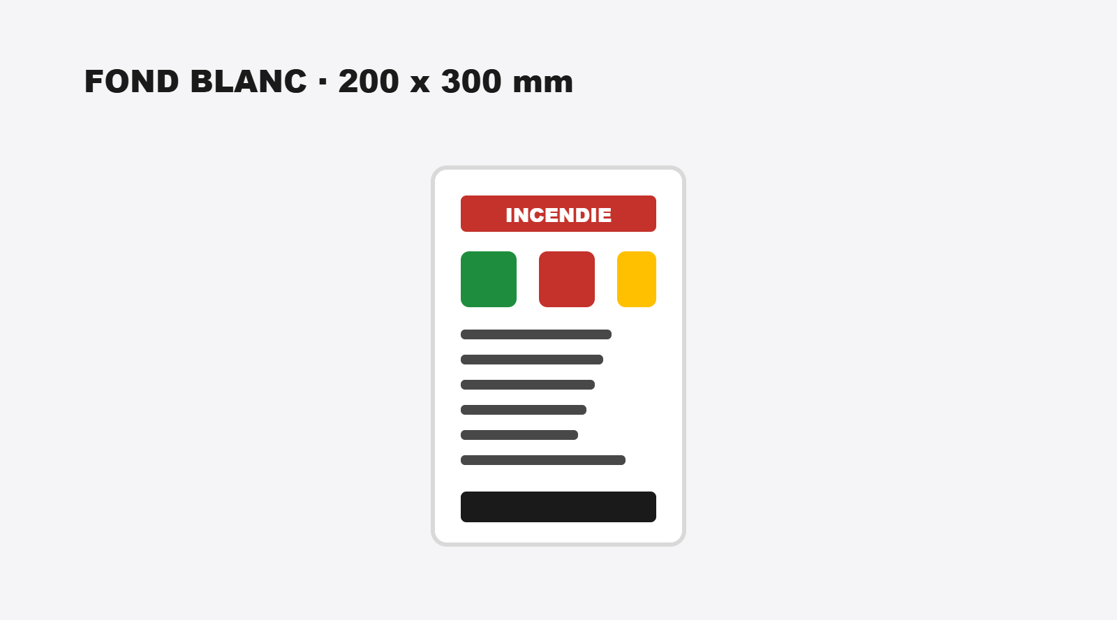 anneau consignes incendie fond blanc 200 x 300 mm, s&eacute;rigraphie SBE