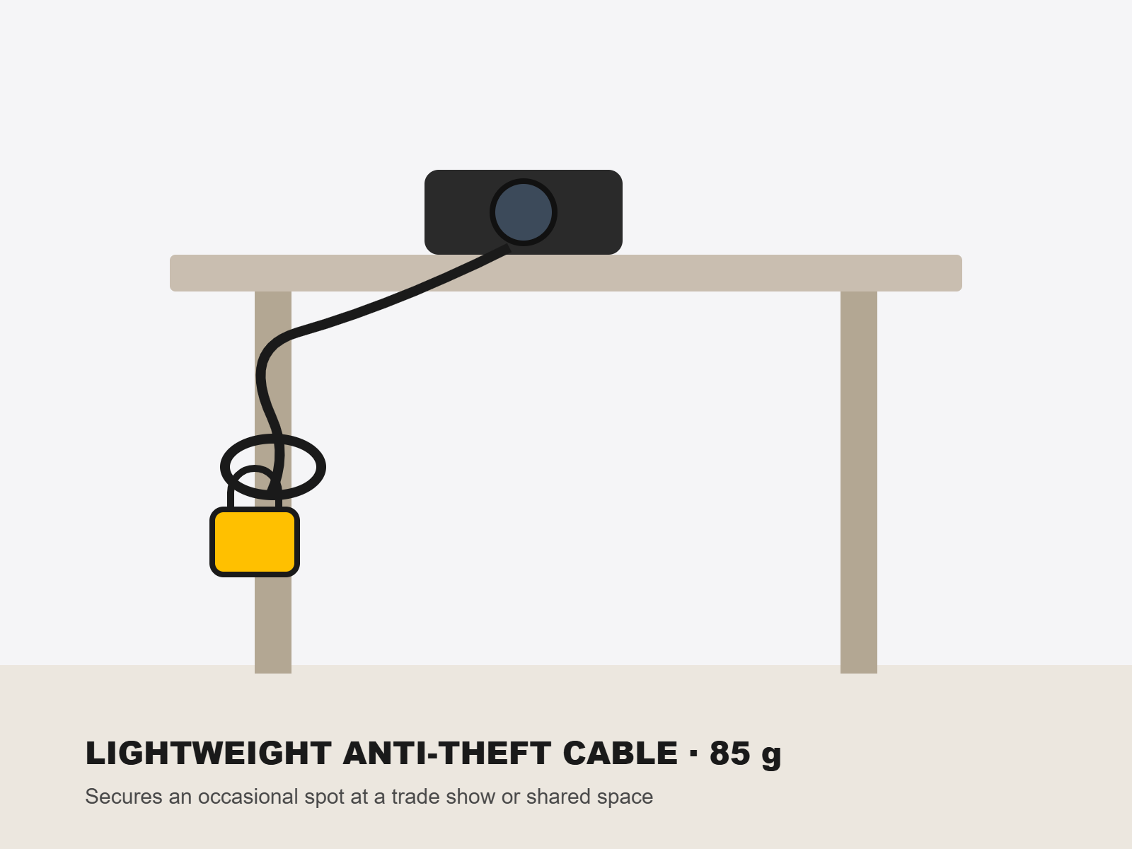lightweight anti-theft cable