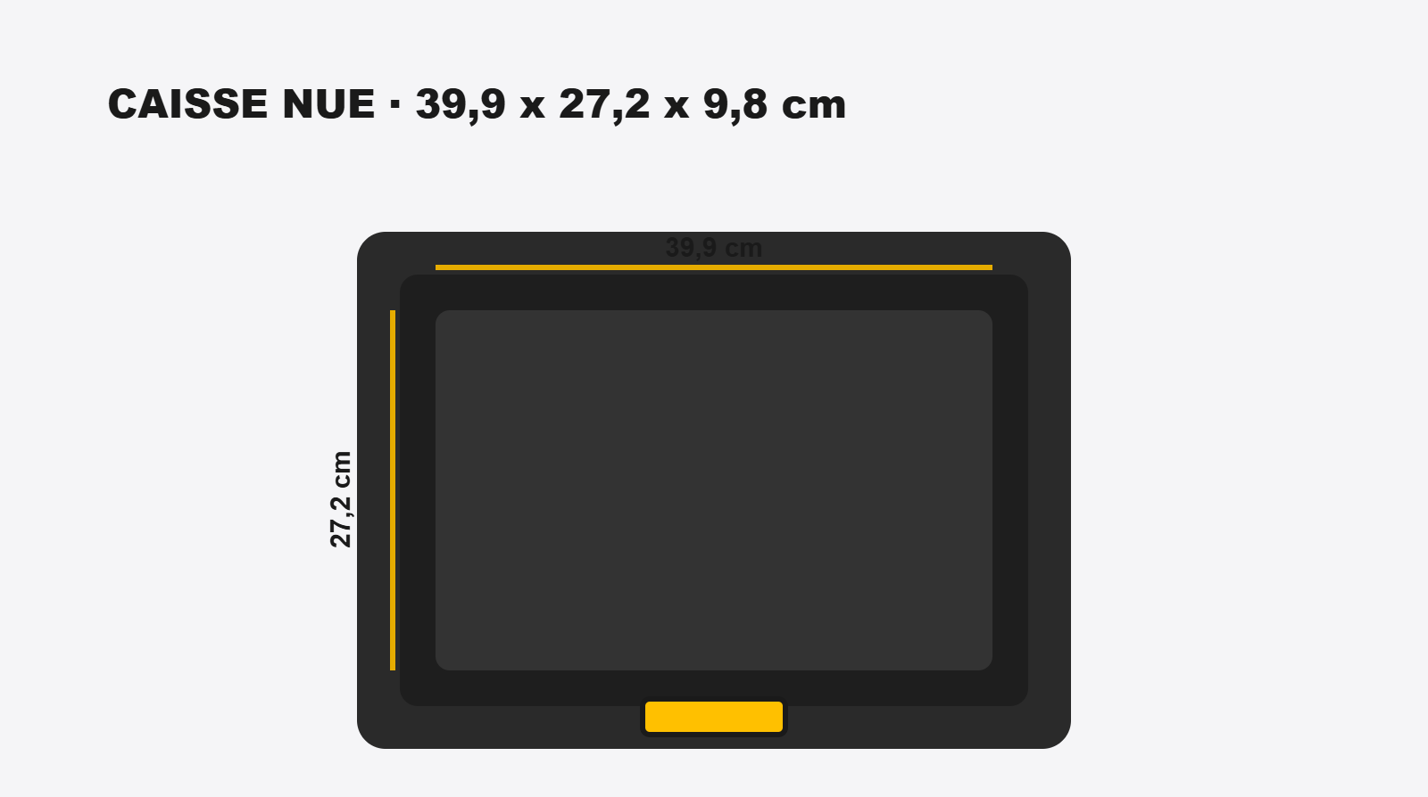 Mallette &eacute;tanche Peli 1470 sans mousse, volume utile 39,9 x 27,2 x 9,8 cm
