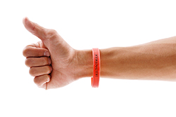 Orange silicon wristband Orange-silicone-event-wristband