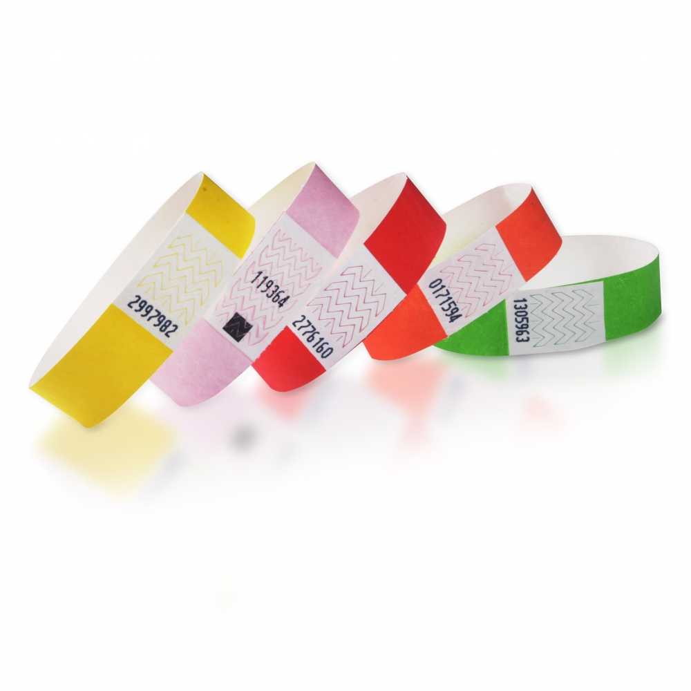 tyvek wristband for disposable guest identification in hotels