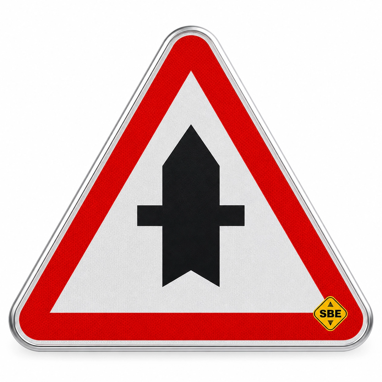 panneau priorité ponctuelle AB2 flèche noire triangle rouge