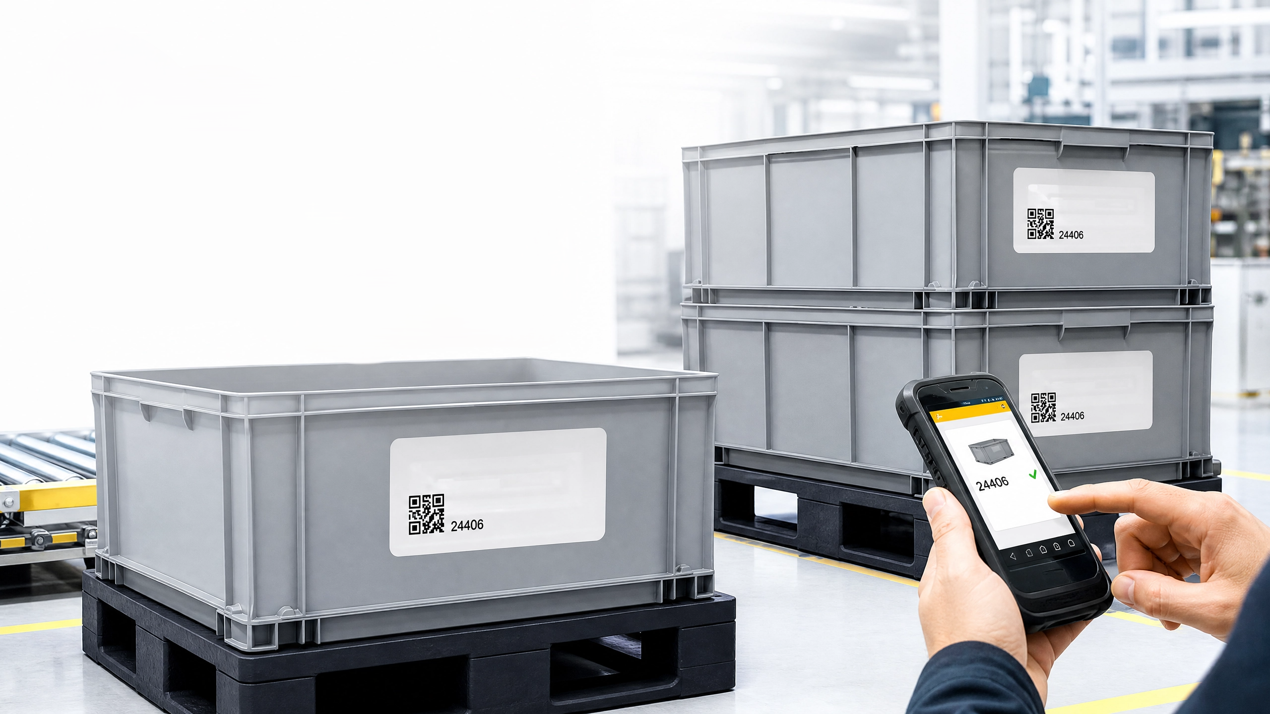 Suivi RFID de bacs et contenants plastiques r&eacute;utilisables sur palettes en milieu industriel