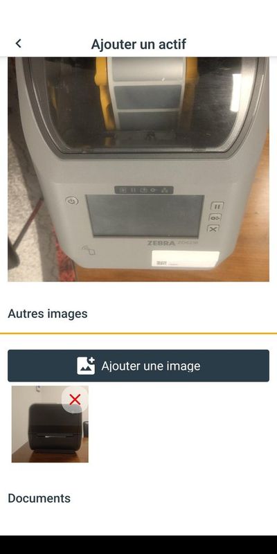 Ajout de photos sur la fiche d’un équipement dans SAM