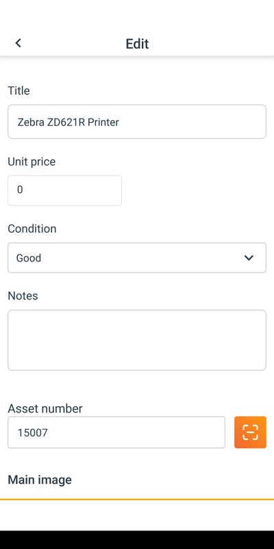 Editing an asset record and its asset number in SAM