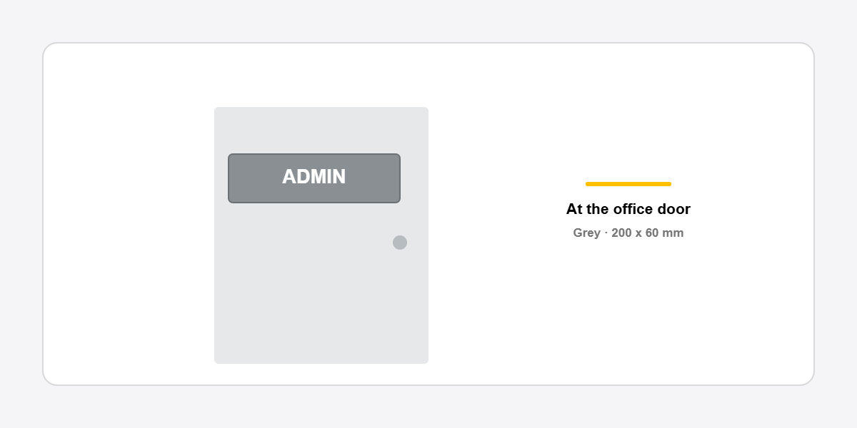 administration identification sign grey