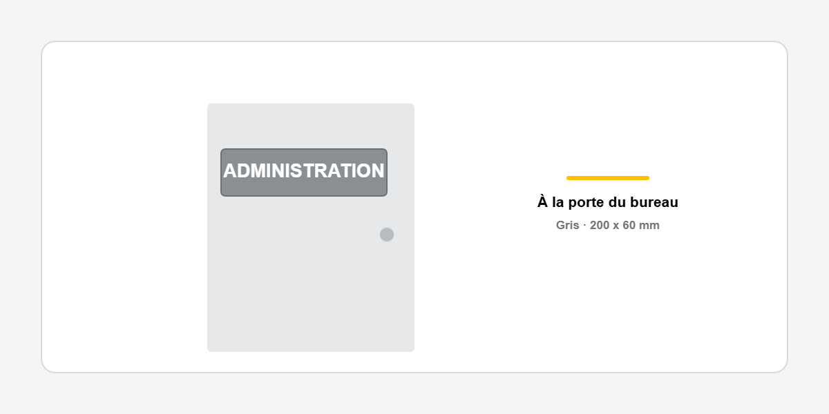 panneau administration gris