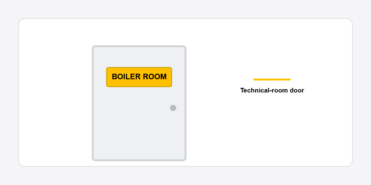 boiler room sign