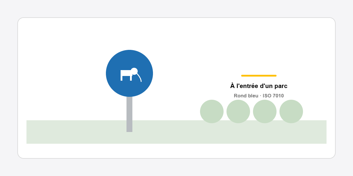 panneau chien tenu en laisse obligatoire