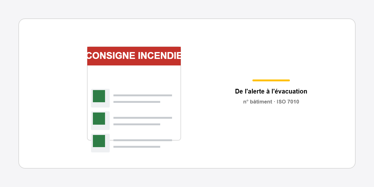 consigne d'urgence incendie b&acirc;timent
