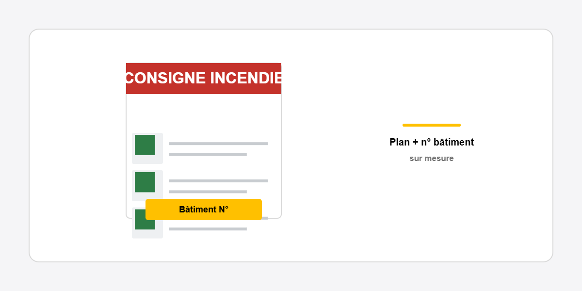 consigne d'urgence incendie personnalis&eacute;e 