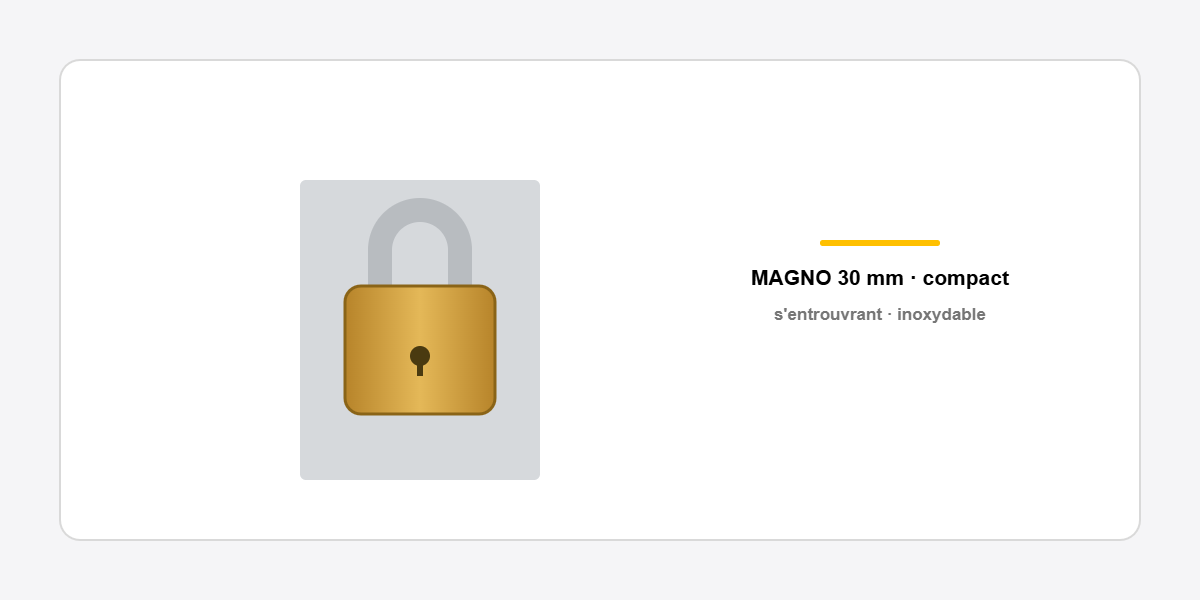 cadenas de sécurité MAGNO 30 mm