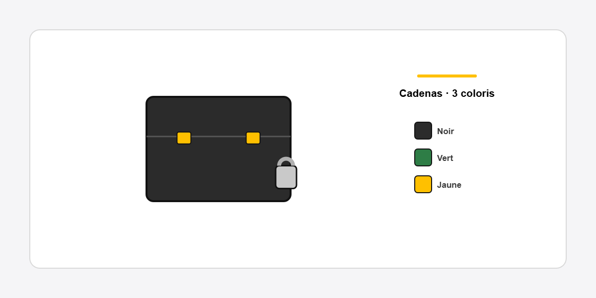grande mallette étanche fermée avec cadenas sur un site