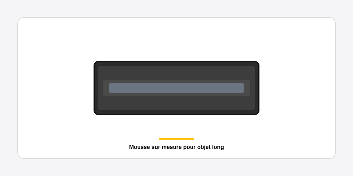 mousse sur mesure pour mallette de transport