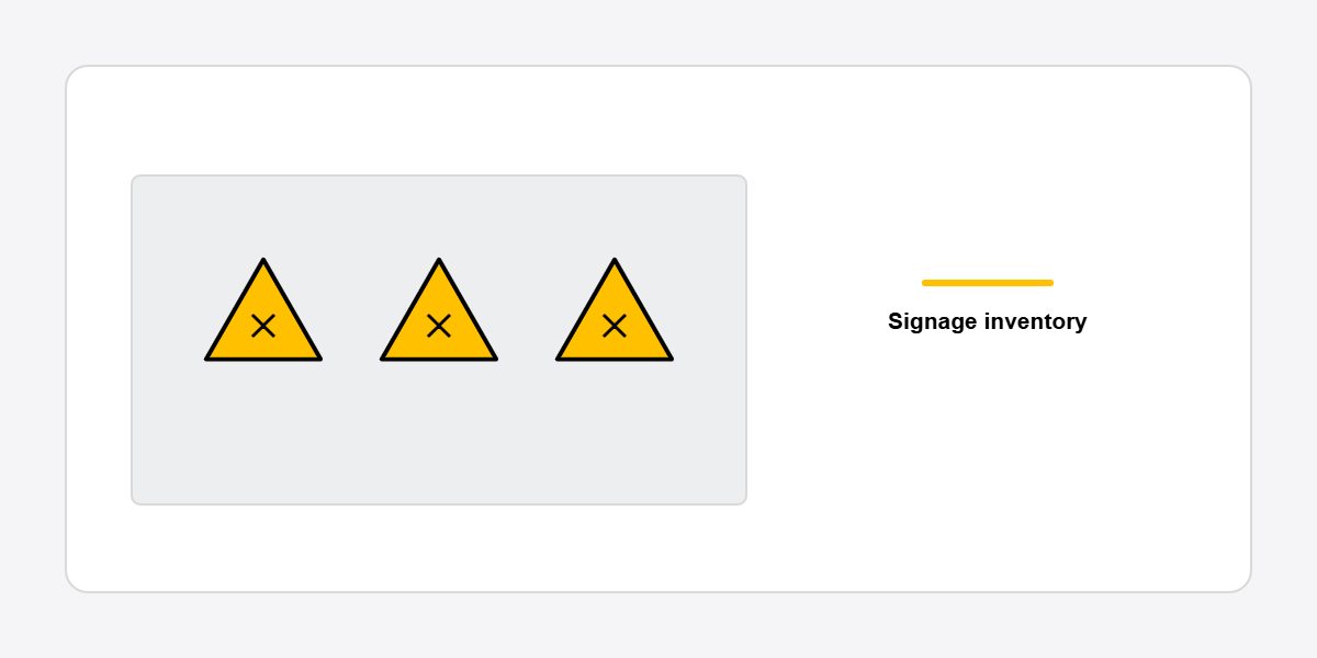 safety signage inventory