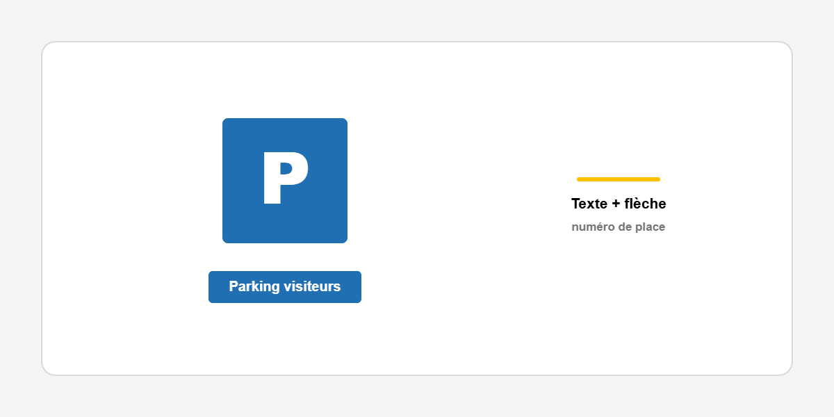 panneau parking personnalisé
