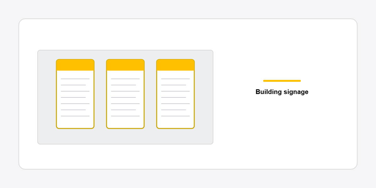 building signage tracking