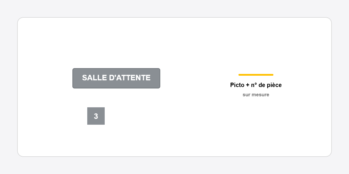 panneau identification locaux personnalisé