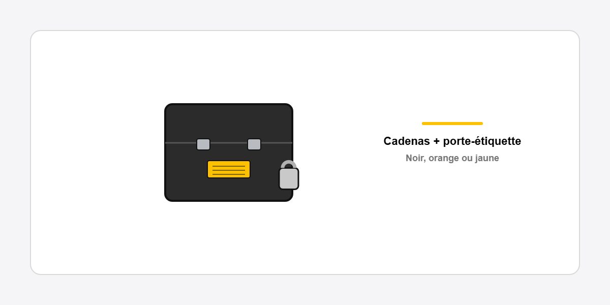  petite valise &eacute;tanche ferm&eacute;e avec cadenas et porte-&eacute;tiquette